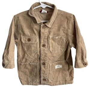Baby Gap Corduroy Utility Field Jacket Tan‎ Collared Size XL 18-24 Months